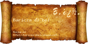 Baricza Ábel névjegykártya